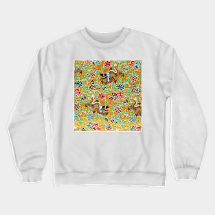 Gold Green Red Dragon Pattern China Japan 1800s French Crewneck Sweatshirt